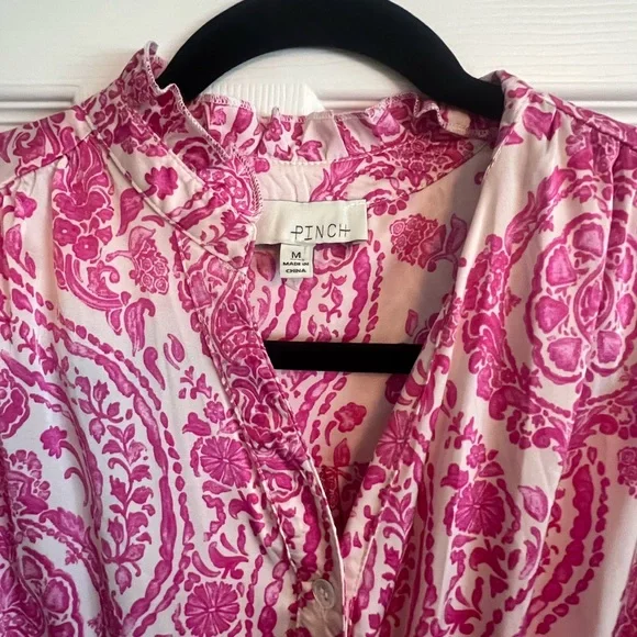 Pinch Pink Paisley Tiered Maxi Dress - Picture 2 of 2